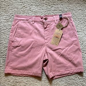 Faherty Dusty Rose Men's Flat Front Shorts